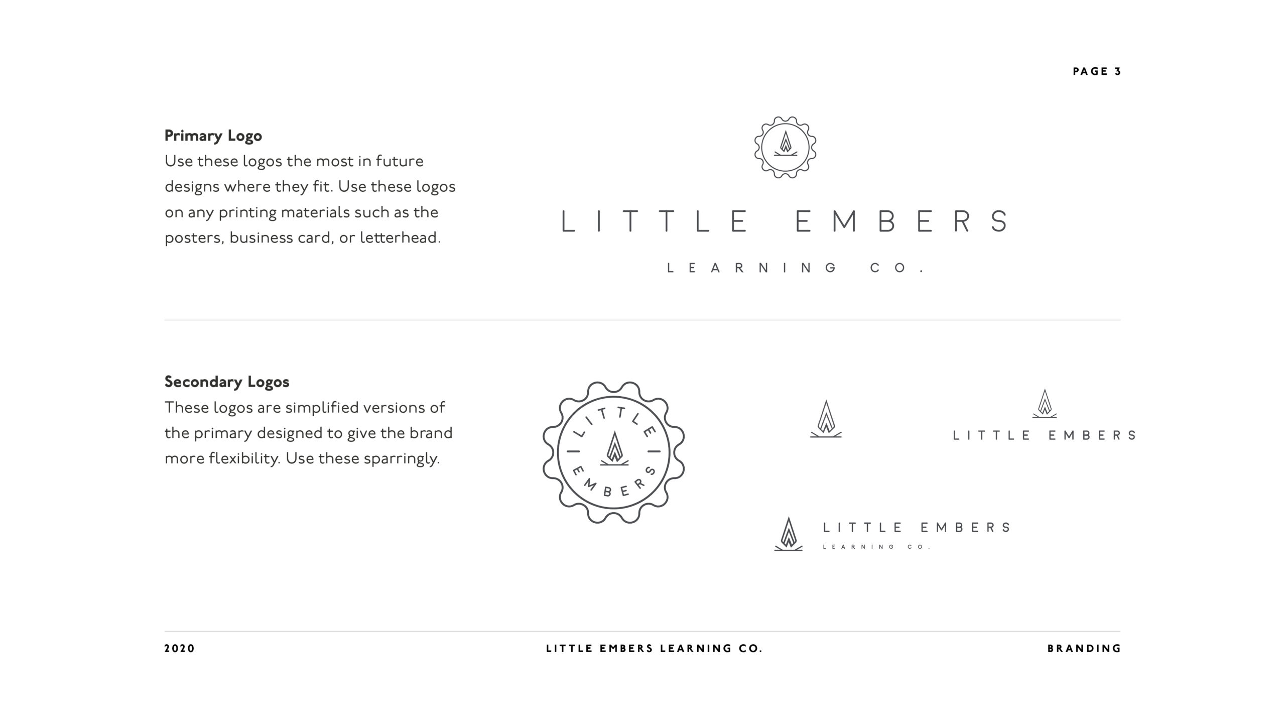 Dallas Texas Branding Freelance Graphic Designer Little Embers Project Cover Logos 1